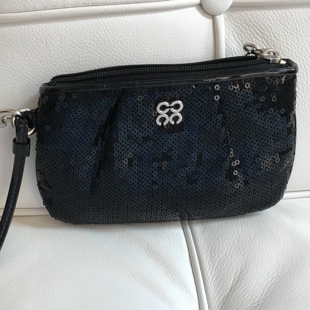 Coach Black Sequence Wristlet